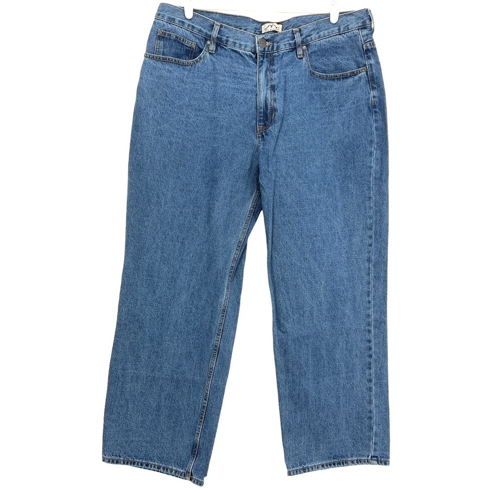 Blue Mountain Men's Denim Jeans 38x30 Straight-Leg Regular Fit Cotton Blue NWT